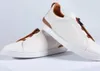 New Men's Casual Sports Shoes with Genuine Leather, Low Top Lacing, Lightweight Rubber Sole, Multi color, Four Seasons