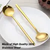 Coffee Scoops Stainless Steel 30 Pcs Espresso Spoons Teaspoons For Sugar Dessert Cake Ice Cream Soup Antipasto (Gold)