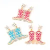 Dangle Earrings Dvacaman Cowgirl Boots Rice Beads Shape Ear Jewelry For Women Girls