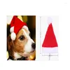 Hundkläder (50 st/parti) Petvalp Julkappar Red Hat For Dogs Cats Gift Tree Decoration Y117-1