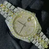 Reloj mecánico Iced Out VVS Moissanite de marca personalizada