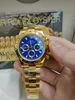 Con scatola originale Orologio di alta qualità 40mm 116503 116508 116509 116519 116523 Zaffiro 18 carati Oro blu Nessun cronografo meccanico automatico da uomo 01