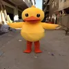 Costume de mascotte de grand canard en caoutchouc jaune, Costume de spectacle de dessin animé, usine 2018, 295 ans