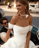 Milla Nova Boho A Line Wedding Dresses for bride Off shoulder satin countries wedding dresses lace up back designer bridal gowns