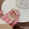 Brincos pendurados moda imitação de pérola brinco de escalada para mulheres charme cartilagem envoltório manguito joias de casamento presentes