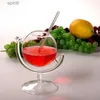 Wine Glasses Creative Cocktail Glass Earth Globe Shape Wine Glasses Personalized Juice Cold Drink Cup Martini Cup Wine Glasses Home Bar Party YQ240105
