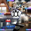 1 lampe de garage LED 150 W, lumière super brillante 15 000 lm E26/E27, lumière de garage 6 500 K lumière du jour déformable avec 6 panneaux réglables, lumière de magasin LED