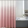 Czerwony i czarny gradient podkładka zasłony prysznicowej Teksturowana tkanina do łazienki wodoodpornej wanna z haczykami 240108