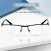 Очки в японском стиле, очки в полуоправе для близорукости, оправа, сверхлегкая мужская оправа для чтения, компьютер по рецепту Gafas 11750 240109