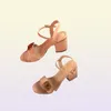 Sandalias de tacón clásicas zapatos de diseño de diseñador de cuero 100 cuero dance zapato de baile tacones sexys de gamuza de gamuza grueso hee7718535