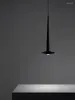 Pendants lampes petits droplight reconte de bureau créatif noir haut de gamme nordique nordique salon de chambre à coucher de chambre à coucher