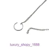 Naszyjnik opon samochodowych Tytanium Steel Classic for Women 925 Sterling Srebrny wszechstronny i wysokiej klasy półksiężyc Sweted Hoodie z oryginalnym pudełkiem