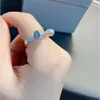Pierścień srebrnego Pierścień Sterling Inkrustowany pierścionek z pierścieniem diamentowym dla kobiety projektantka biżuterii Pierścień High End 605 783