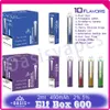 Authentique boîte Elf 600 bouffées de cigarettes électroniques jetables 450mAh batterie rechargeable 2ml Pod Mesh Coil Puffs 600 Vape Pen
