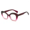 サングラスAhora Ins Fashion Reading Glasses Europeamerica Cat Eyes Dopter 1.0 1.5 2.0 2.5 3.0 3.5 4.0付き青視眼鏡