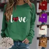 Sweats à capuche pour femmes LOVE Fashion Col rond Sweat-shirt pour bébé Garçon Sweat-shirts légers Femmes Casual Pull Couleur