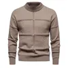 Suéter masculino de inverno 2024, moda casual, gola redonda, suéter torcido