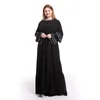 Vêtements ethniques Robe de femme musulmane à manches pétales Plus Taille Longue Broderie Slim Fit Mode Abaya