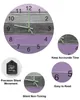 Horloges murales Vintage Ferme Violet Grain de bois Grandes aiguilles lumineuses rondes Horloge Décor Chambre Suspendue Ornements Décoration Silencieuse