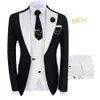 Chegada Terno Masculino Slim Fit Blazers Bola E Ternos Do Noivo Para Homens Boutique Moda Casamento Jaqueta Colete Calças 240108