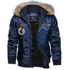 Brand Bomber Jacket Men Thick Fleece Pilot Jackets Winter Hooded Parkas Army Military Motorcycle Coats Cargo Outerwear EUR Size 240108