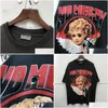 T-shirts pour hommes en stock 2022SS Vintage T-shirt Hommes Femmes Qualité Belle Lavé Tissu Lourd T-shirt Vêtements Tops Tee Drop Livraison Ap Dhpqr