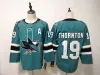 Hockey Jerseys San'Jose''Sharks 11 Andrew Coglian 62 Kevin Labanc 48 Tomas Hertl 72 William Eklund 92 Rudolfs Balcers Men Młodzież 17