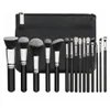 Set di pennelli per trucco 15 pezzi Set con borsa in PU Set di pennelli professionali per fondotinta in polvere, fard, ombretto, pennelli cosmetici HHA2813374384