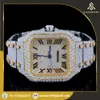 Montres en diamant véritable Moisannite concassée, longueur de bande de 195 à 205 MM, adaptées aux hommes et aux femmes, vente en gros