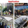 0.35MM/0.55MM Transparent PVC Tarpaulin Rainproof Cloth Garden Pergola Tarpaulin Curtain Balcony Windows Clear Tarp Rain Cover 240108