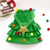 Dog Apparel Autumn And Winter Christma Small Clothing Two Color Pet Cloak Shawl Dogs Christmas Tree Transformation Holiday Supplies