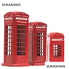 装飾的なオブジェクト図形ロンドン電話ブースレッドダイキャストマネーボックスピギーバンク英国お土産s