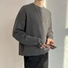 Maglioni da uomo Abbigliamento autunnale Lavorato a maglia Pullover di lusso leggeri Maglione Camicia basic Vintage Pure O Collo Maglieria a maniche lunghe 2024