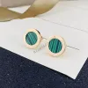 Designer smycken öroningarrings mode studörhängen rosen Sier Gold Plated Titanium Agate Shell For Women Girls Valentine's Wedding Designer Jewelry