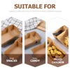 50 PCS Kraft Paper Snack Box Box يمكن التخلص من حفلات الشواء الفرنسية مقلية حاويات CASE Takeout Party Candy Fried Food 240108