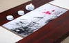 Längd klassisk lotus bordslöpare lyxbord mattor högkvalitativa kinesiska stil silkbrokad matsal bord tyg placemat 2308356997