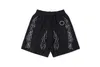 Shorts respirants nouveaux hommes femmes haut court hip hop shorts lâche course jogging fitness Newyork City lettre géométrique imprimé vêtements taille s-xl noir bleu rose