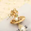 2024 Diseñador Xitai Queenjewellery Stud 003 Planet Micro A Gold Diamond Corto Pearl Pearl Saturno ¡Pendientes para mujeres I