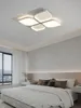 Luzes de teto simples atmosfera moderna sala de estar lâmpada principal pétala americana quarto LED