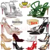 2024 Pompalar Yüksek Topuklu Ayakkabılar Kırmızı Dipler Çok Kate Marka Stiletto Peep-Toes Posty Designer Slingback Topuk Lüks Alt Kauçuk Ofis Soafers Kutusu 35-43