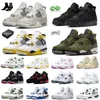 j4 black cats 4s air jordan 4 aj4 travis scott Баскетбольные туфли, летучие красные грозы, замороженные моменты оливковые паруса для мужчин и женщин【code ：O】