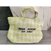 Designer -Tasche Rive Gauche Frühling Sommer gewebter Tasche Mode Häkel Yslet Handtasche große Kapazität YSLSe Fotografie Urlaub Einkaufstasche Stroh gewebter Tasche