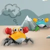 Crabe rampant pour bébé, jouet pour temps sur le ventre, cadeaux pour tout-petits, nouveau-né, marche, danse, crabe mobile avec musique et évitement d'obstacles