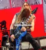 ZakkWylde Dimbag Darrell Cowboys From Hell Blue Lightning Electric Guitar Large Block Inlay Floyd Rose Tremolo Bridge Whammy Bar Black Hardware