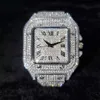 Mode Luxury Silver Bling Diamond Watches Full Rhinestone Quartz Wrist Watches for Women and Men