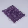 Bottiglie di stoccaggio 70 X 5 g Barattolo di crema in plastica di alta qualità 5 cc Bottiglia cosmetica PS vuota Contenitori con coperchio viola per scatola campione per nail art