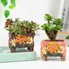 Planters Pots Korean Style Succulent Plant Pot Hand Painted Ceramic Flowerpot Desktop Ornament Plant Container Vase Balkony Home Decor YQ240109