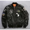 2024 Carrier Air Wing Bomber Jackets Avirexfly Flocking Leather Jackets Baseball Uniform Fighting