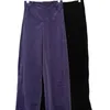 Pantalones de mujer Vintage pantalones altos de mujer elegante pana Casual suelto recto holgado coreano Otoño Invierno pierna ancha Mujer