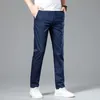 Dress Summer Thin Bamboo Fiber Casual Pants Men's Solid Color Classic Business Style Male Clothing Trousers Khaki Black Navy